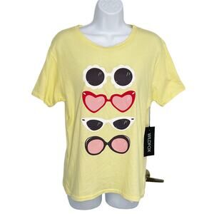 Wildfox Sunnies KeKe Short Sleeve Graphic Tee Medium NEW